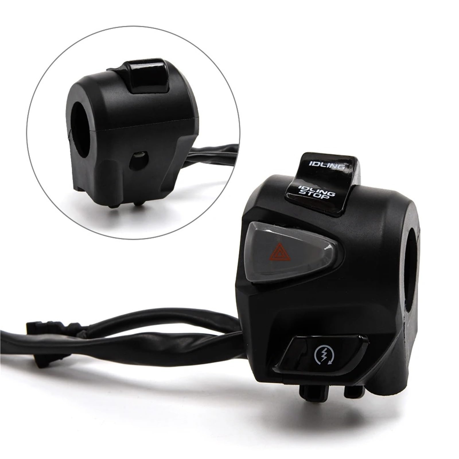 Moto Interruptor Interruptor Manillar Universal Para Motocicleta Manija 7/8" 22 Mm Bocina Luces Intermitentes Faros Arranque Eléctrico Controlador
