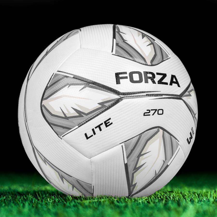 FORZA Lite & UltraLite Football [Sizes 3,4 & 5] | Lightweight Training Ball for Youth & Injury Rehab | Low Impact Ball for Heading Drills, Recovery & Schools (Lite Football, Size 3 - Pack of 1)