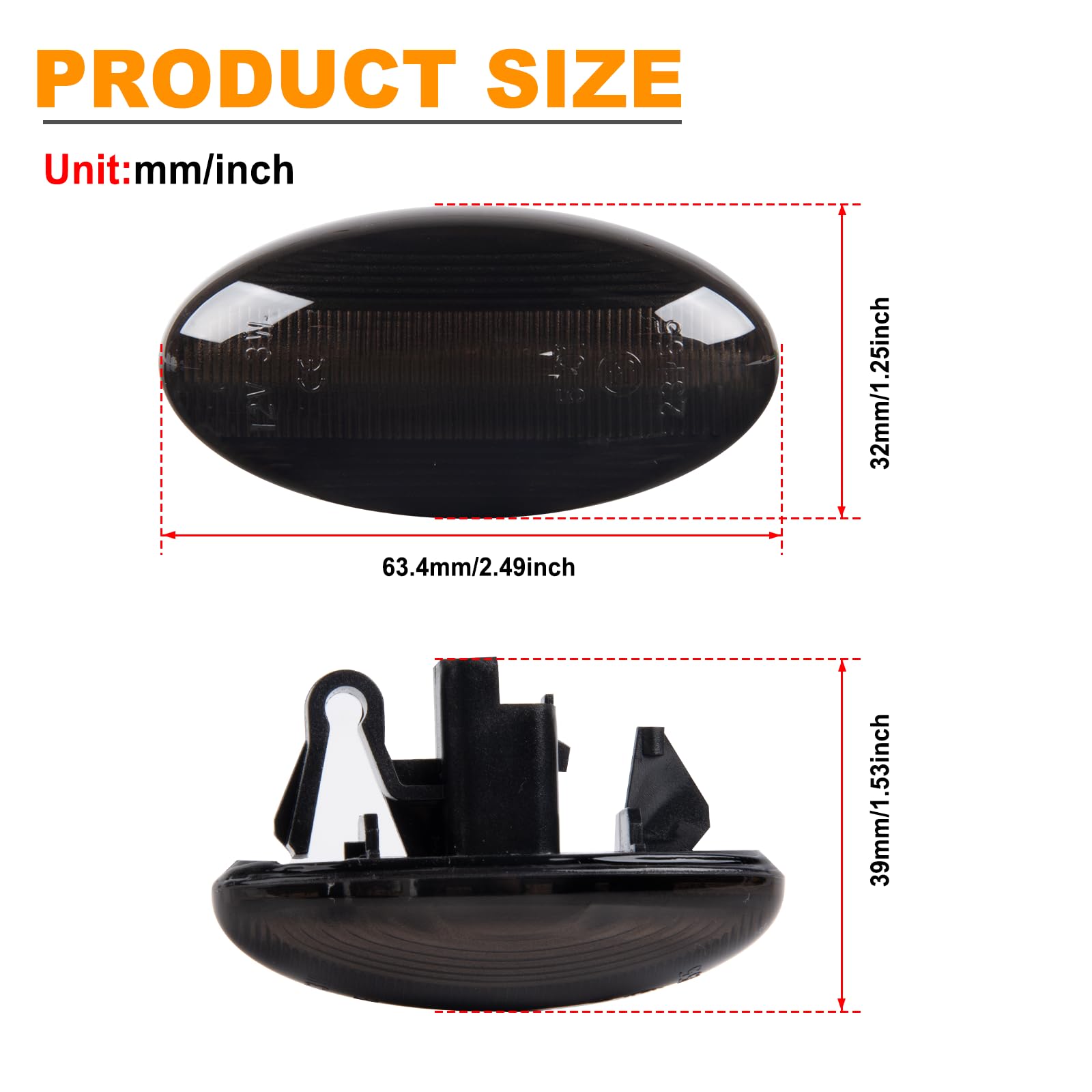 Clignotants LED Dynamiques Séquentiels Pour Peugeot 206 207 307 Citroën C3 C5 Berlingo Jumpy - Ambre Fumée Plug & Play