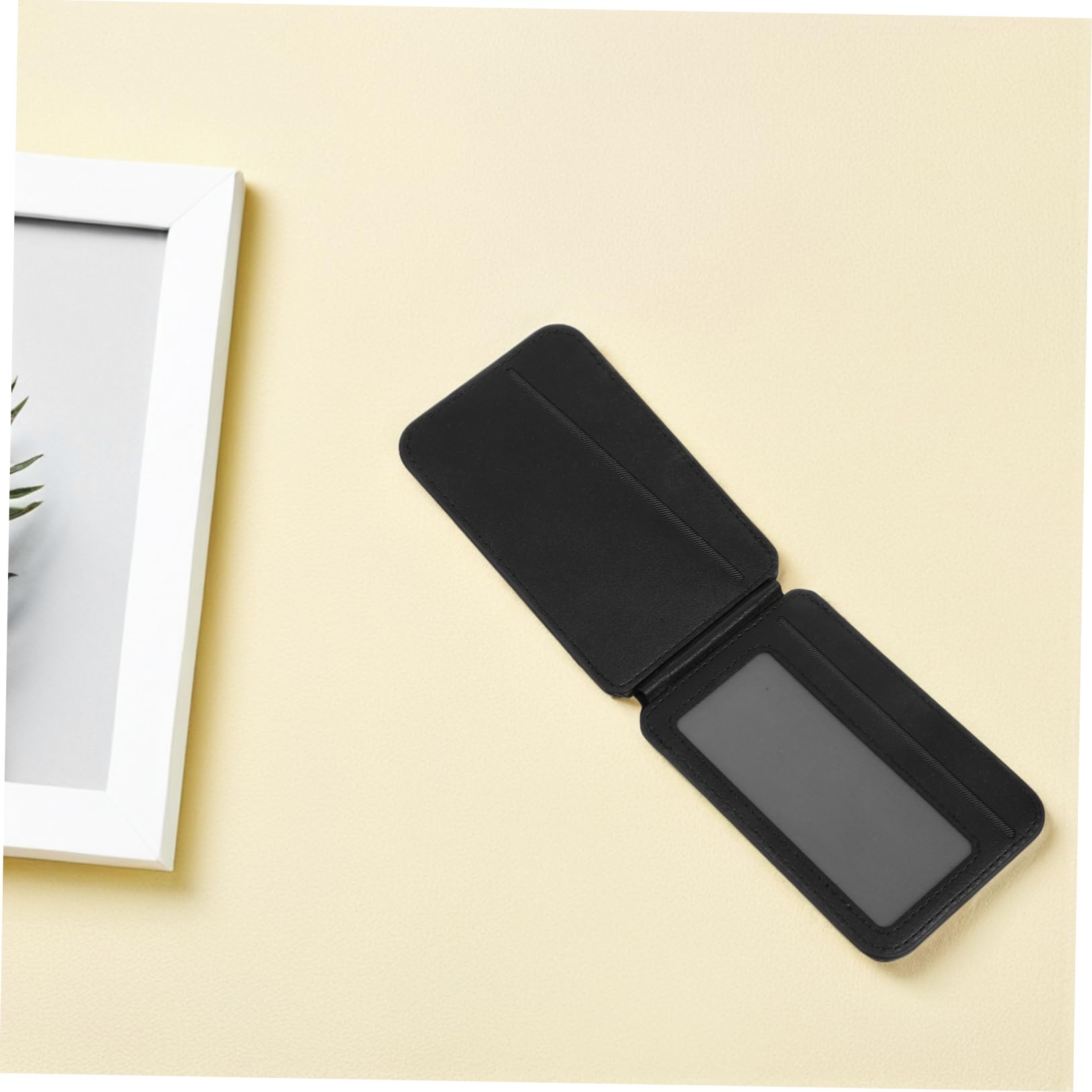 Operitacx Supporto Magnetico per Telefono Pieghevole Portafoglio per Carte di Credito in Pu Porta Documenti Slot per Schede d Accesso Supporto per Carte Magnetico per Custodie per Telefono