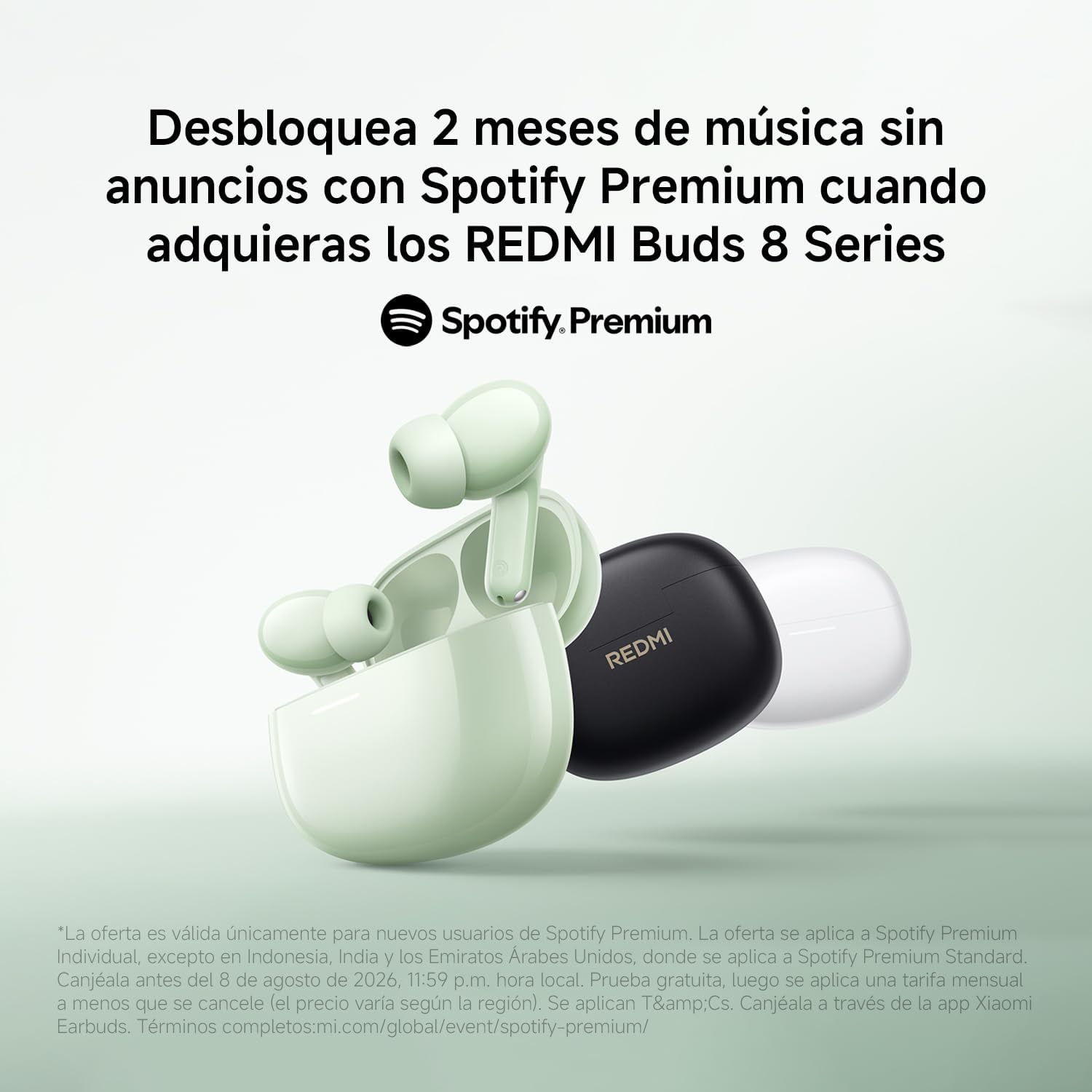 XIAOMI Redmi Buds 8 Auriculares Inalámbricos Bluetooth, Cancelación Activa de Ruido de 50dB, 3 Micrófonos IA, Driver Dinámico de 11 mm, Audio Hi-Res, Batería hasta 11h+44h, IP54, Verde 9