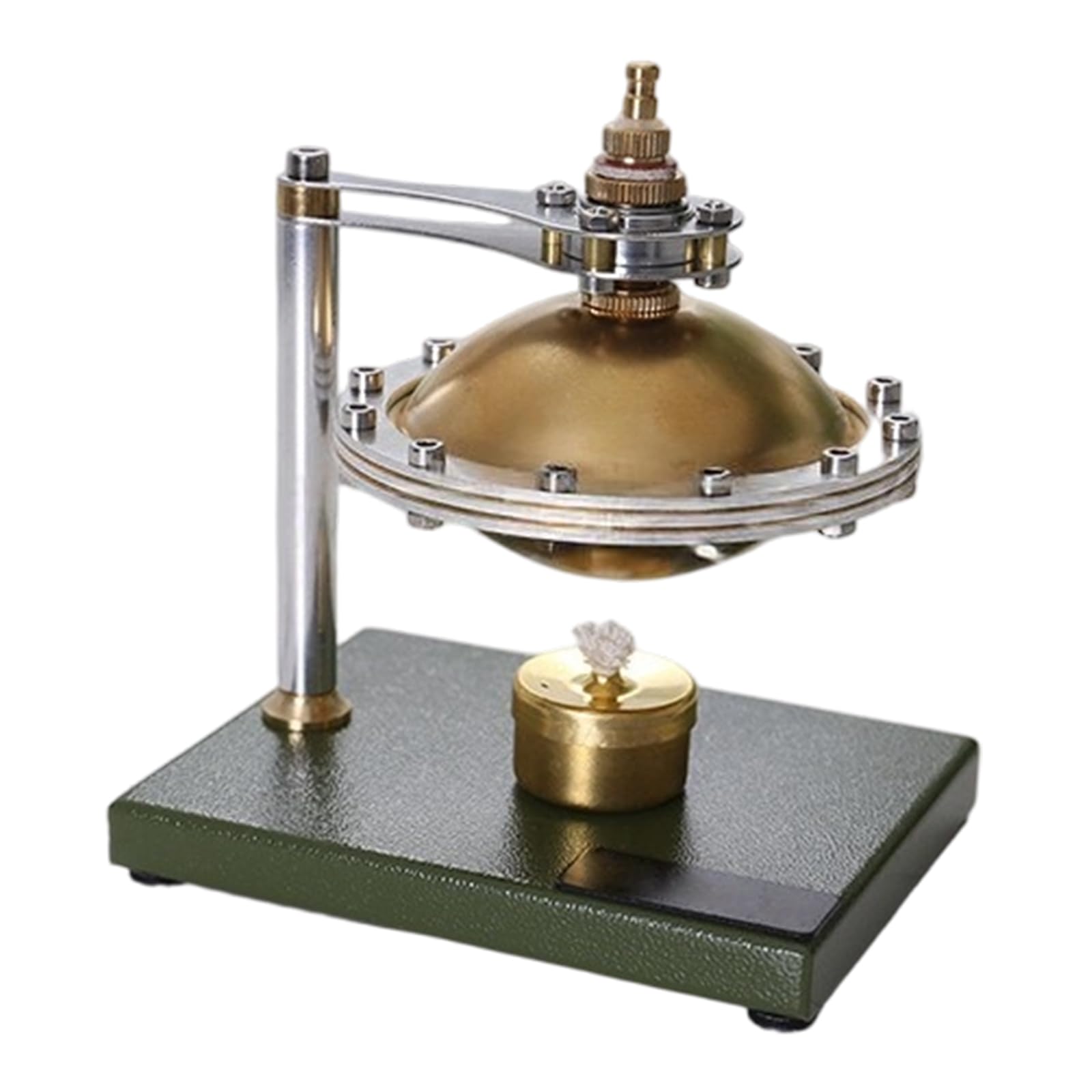 Zusammenbau einer Dampfmaschine, fliegende Untertasse, Modell aus Metall, Dampfmaschinenmodell, Physik Lehrhilfe für die Demonstration Klassenzimmer, einfache