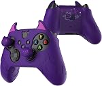 PlayVital Cute Demon Silicone Cover for Xbox Series X/S Controller, Kawaii Anti-Slip Controller Skin Grip Protector for Xbox Core with Thumb Grip Caps - Purple