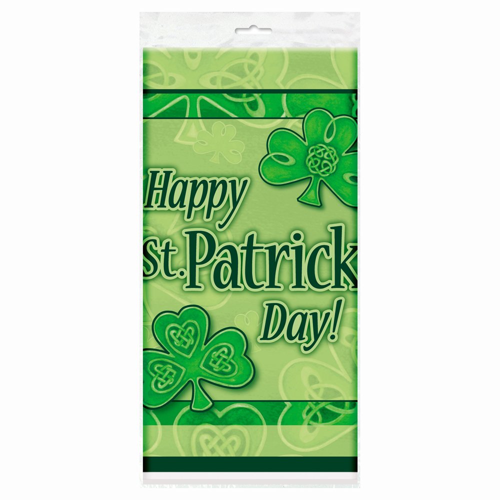 Unique St. Patrick'S Day Clover Plastic Tablecover