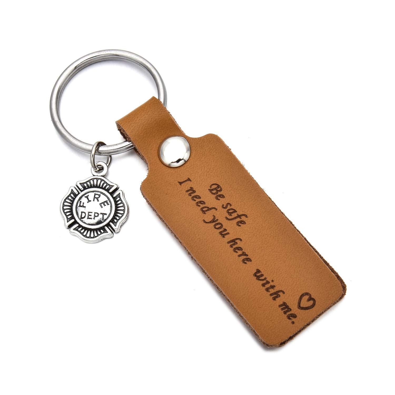 Father's Day Gifts Drive Safe Leather Keychain Be Safe I Need You Here with Me Mom Dad Boyfriend Husband Keychain