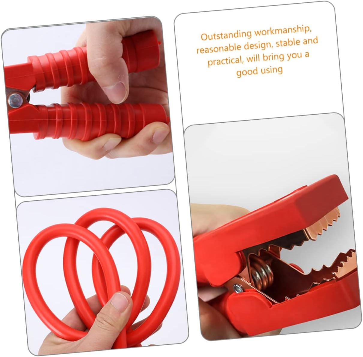 2500a Jumper Cables Heavy Duty Booster Line Automotive Starter Cable Kit for Suvs Insulated Clips for Safe Use Premium Quick Emergency Assistance