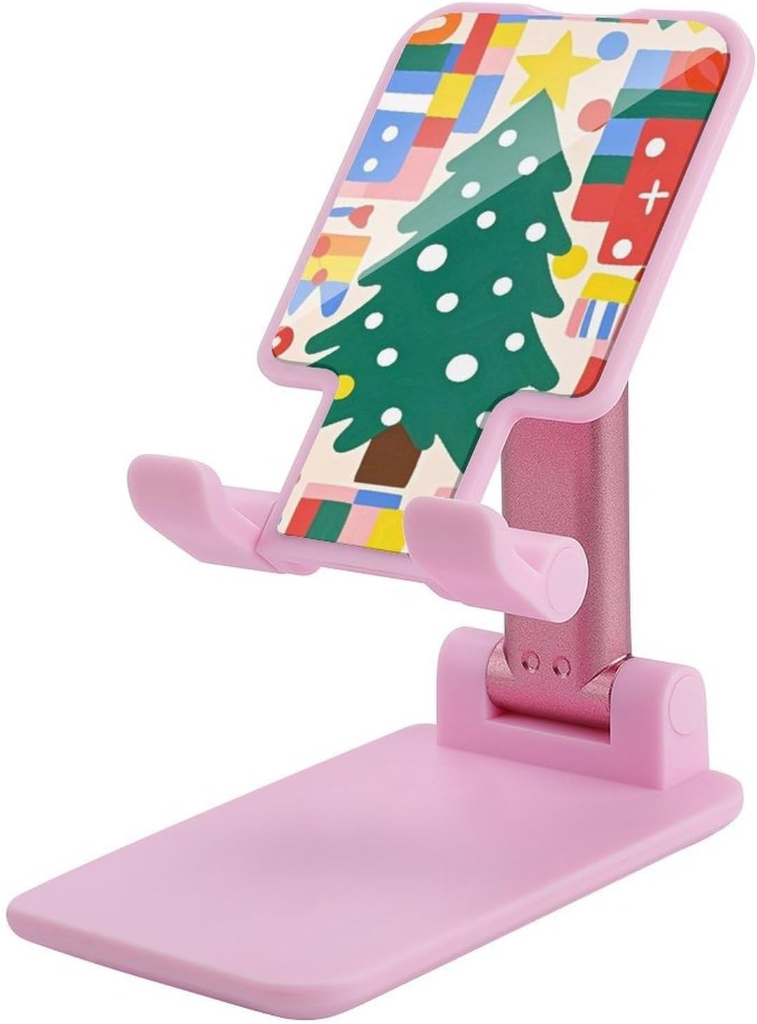 Folding Cell Phone Stand for Desk Adjustable Phone Holder Colorful Box Foldable Cradle Dock Compatible with All Phones