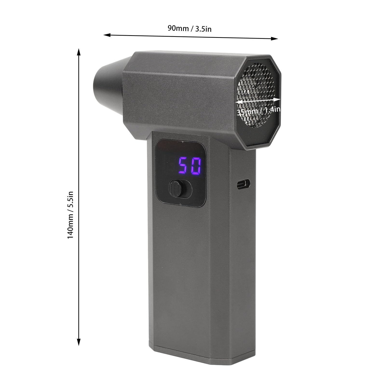 Jet Dry Blower 130000 tr/min sans fil à air électrique à air avec affichage LED et régulation de vitesse sans étape légère pour le nettoyage de la voiture et l'entretien de la