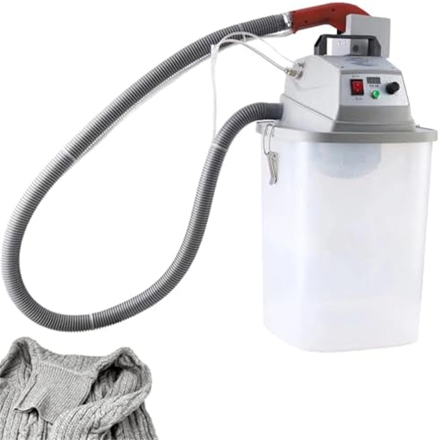 JXYQ Electric Thread Trimmer Machine, 450W Single-Head Automatic Cutting Device with 30L Storage, 28000 RPM Adjustable Speed for Clothing
