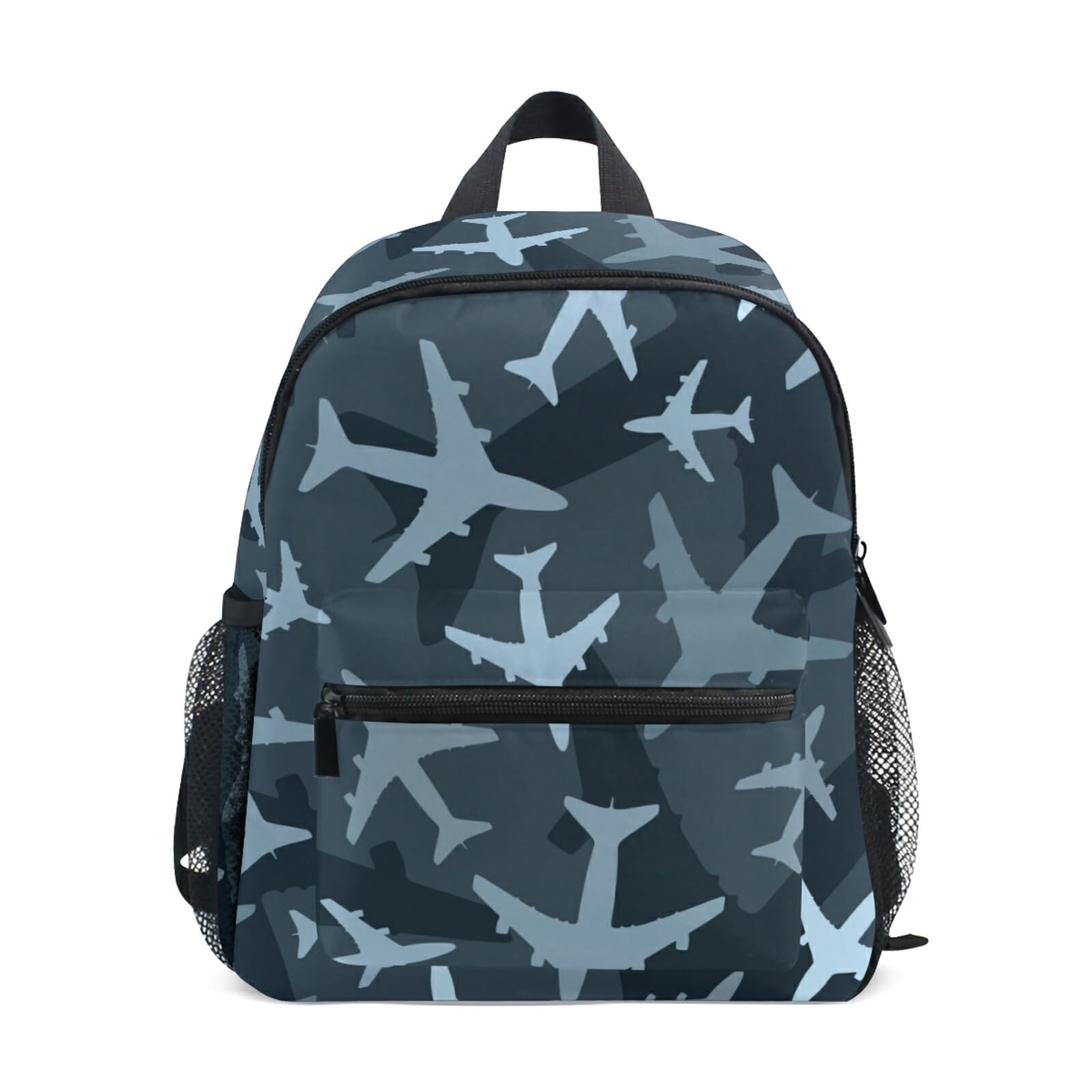 Aflyko Kids Backpack Camo Airplane Daycare Bookbag Kindergarten Daypack Toddler Travel Girls Boys Waterproof Preschool Bag 10" × 4" × 12"