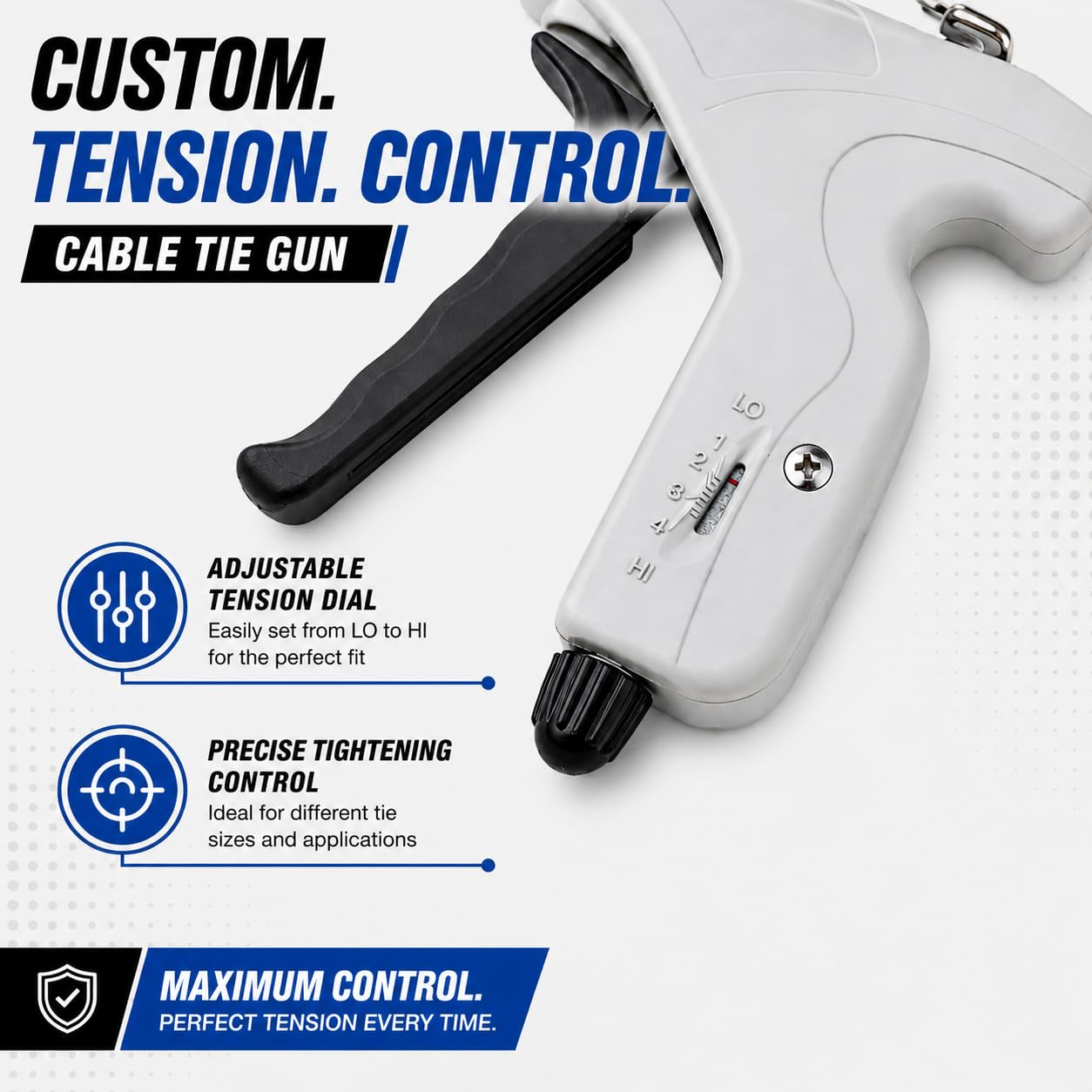 KATSU Tools Pistola per Fascette in Acciaio Inossidabile, Strumento Professionale per Tensionare e Tagliare Automaticamente le Fascette Metalliche 417521
