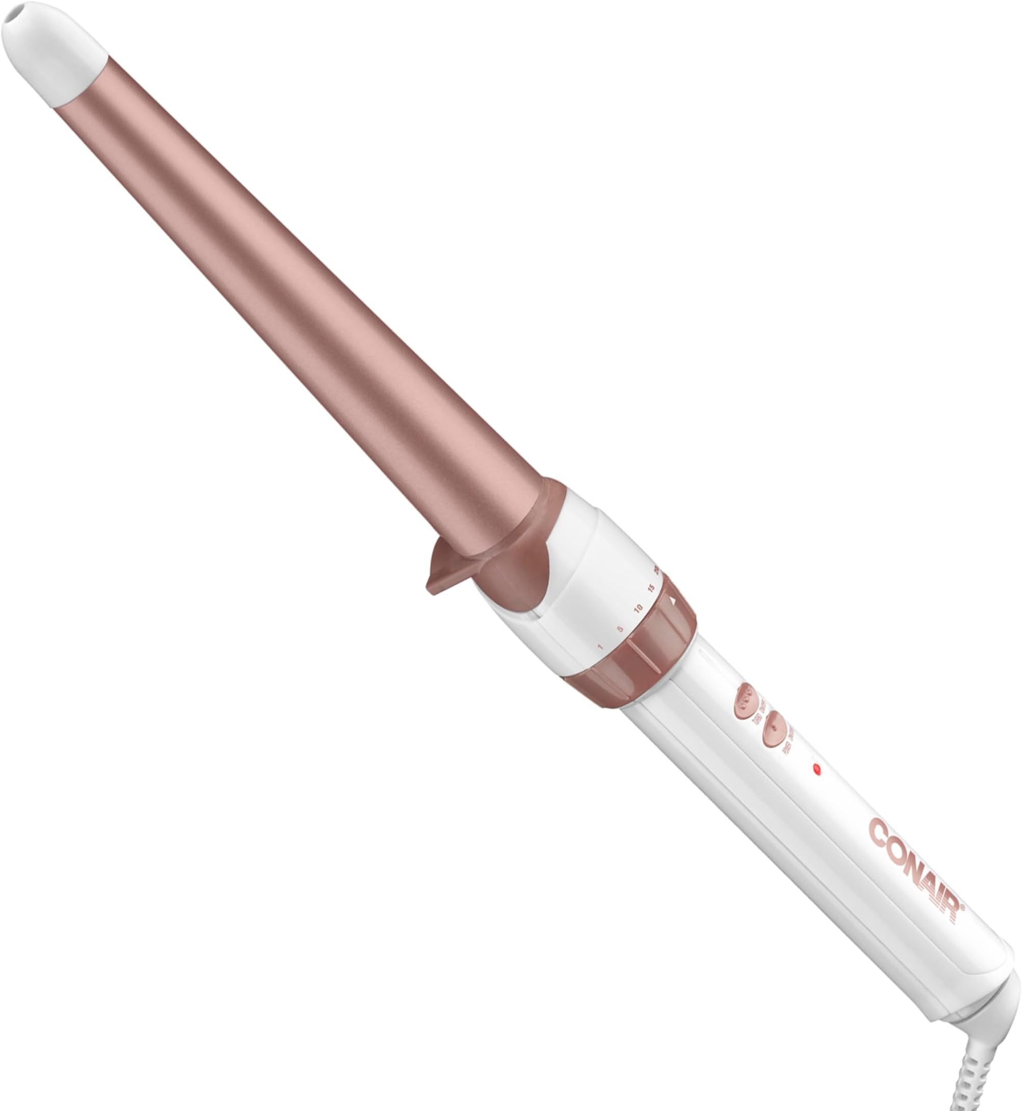 Double Ceramic 1 1/4-inch to 3/4-inch Curling Wand, Tapered wand produces beachy waves