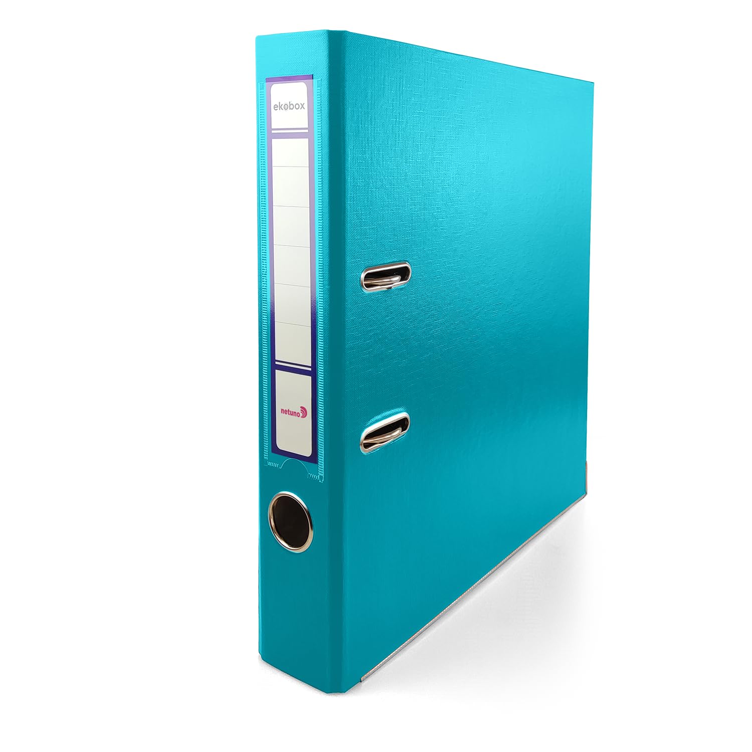 Netuno 1 Binder Turquoise A4 Spine 5 cm 1.97 in Extra Wide Cardboard File Organizer for Office School Desk Storage documents Strong Stable Large Capacity Practical