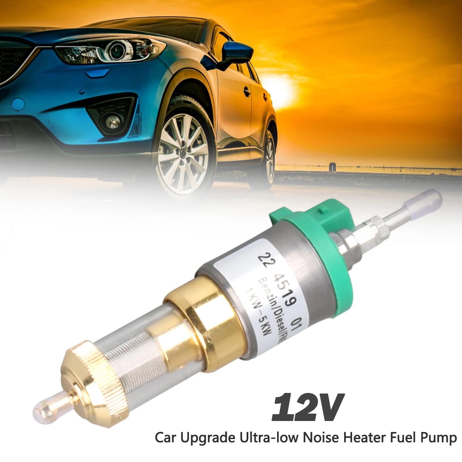 12V Pompa do Podgrzewaczy Paliwowych Benzyna/Diesel, 12V-28ML 1kW-5 kW Pompa Diesla, Pompa Grzewcza, Podwójny Filtr – Efektywne Zasilanie Paliwem dla Twojego Podgrzewacza Postojowego
