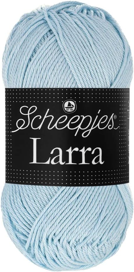 Scheepjes Larra Cotton Yarn 50g - 07427 Beige, Luxuriously Mercerized for All Your Crafting Needs