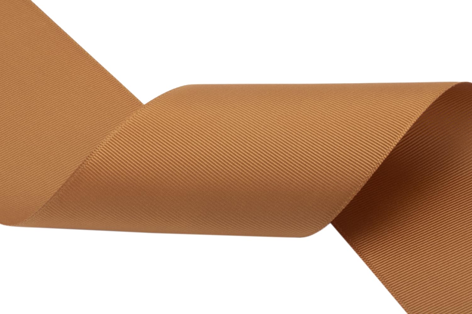 Ribbonitlux Grosgrain Ribbon 75mm x 22.5M Premium Polyester Craft Ribbon for Hair Bows, Gift Wrapping, Weddings & DIY Solid Golden Brown(#846) 1 Roll - Image 4