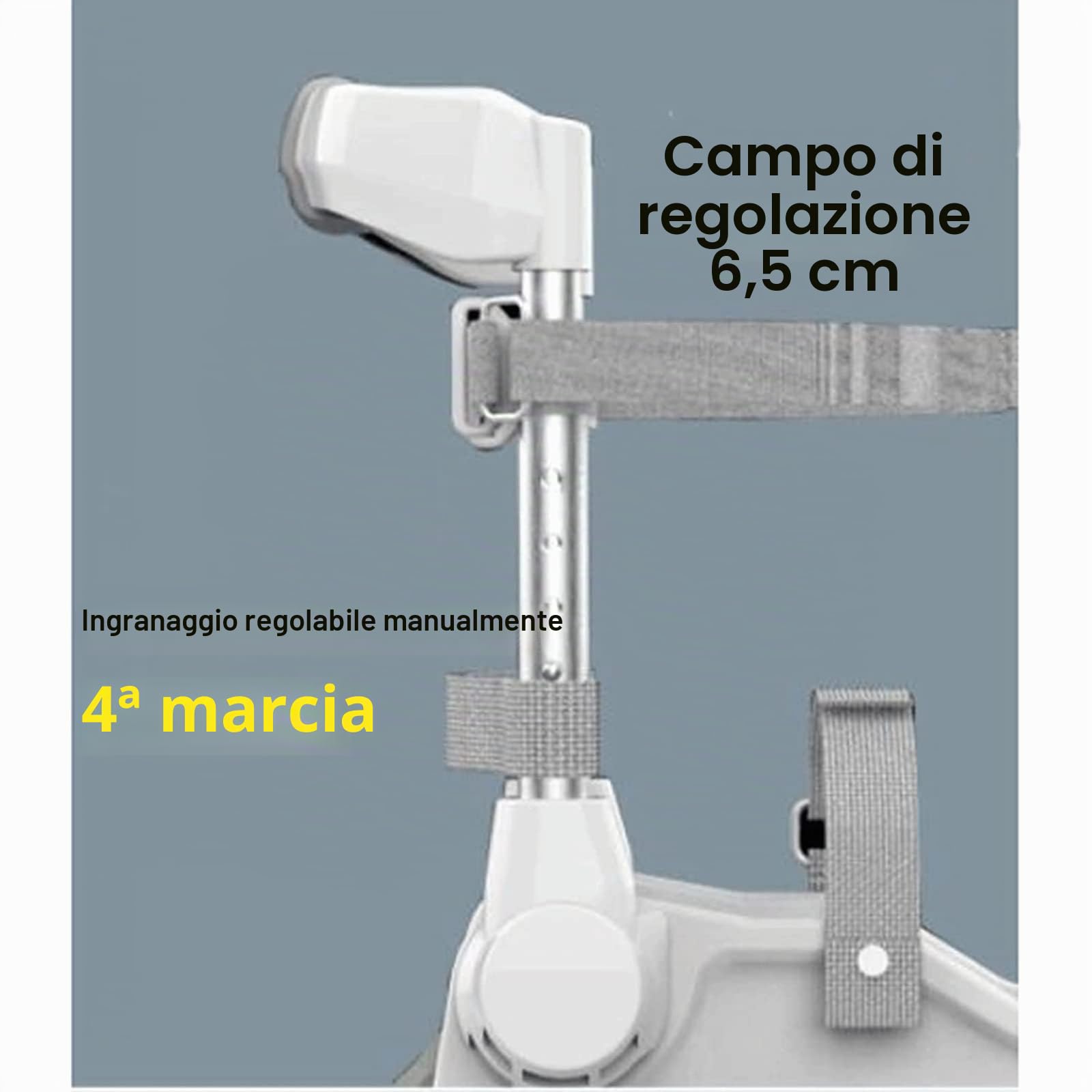Stampella per ginocchio per disabilità, lesioni anziane, fratture alla caviglia, con mani libere, altezza regolabile, deambulatore telescopico a gamba singola, aiuto per camminare senza dolore