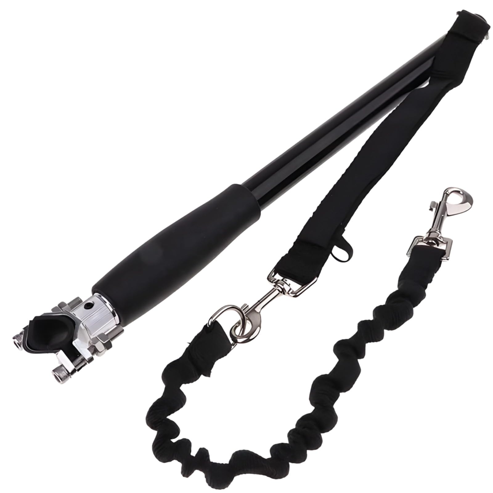 Correa para bicicleta para perros, fijación de correa para perros con varilla de acero inoxidable, correa para correr manos libres, riendas elásticas robustas, fácil montaje para viajes seguros