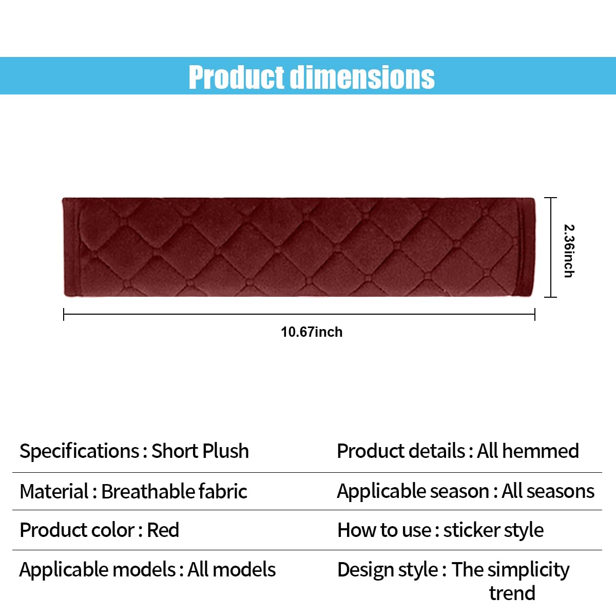 2PCS Universal Car Seatbelt Pad Cover, Long Crystal Velvet Shoulder Cover Kit for Adults and Children, Helps Avoid Friction on Shoulder and Neck, Fits All Cars and Packs