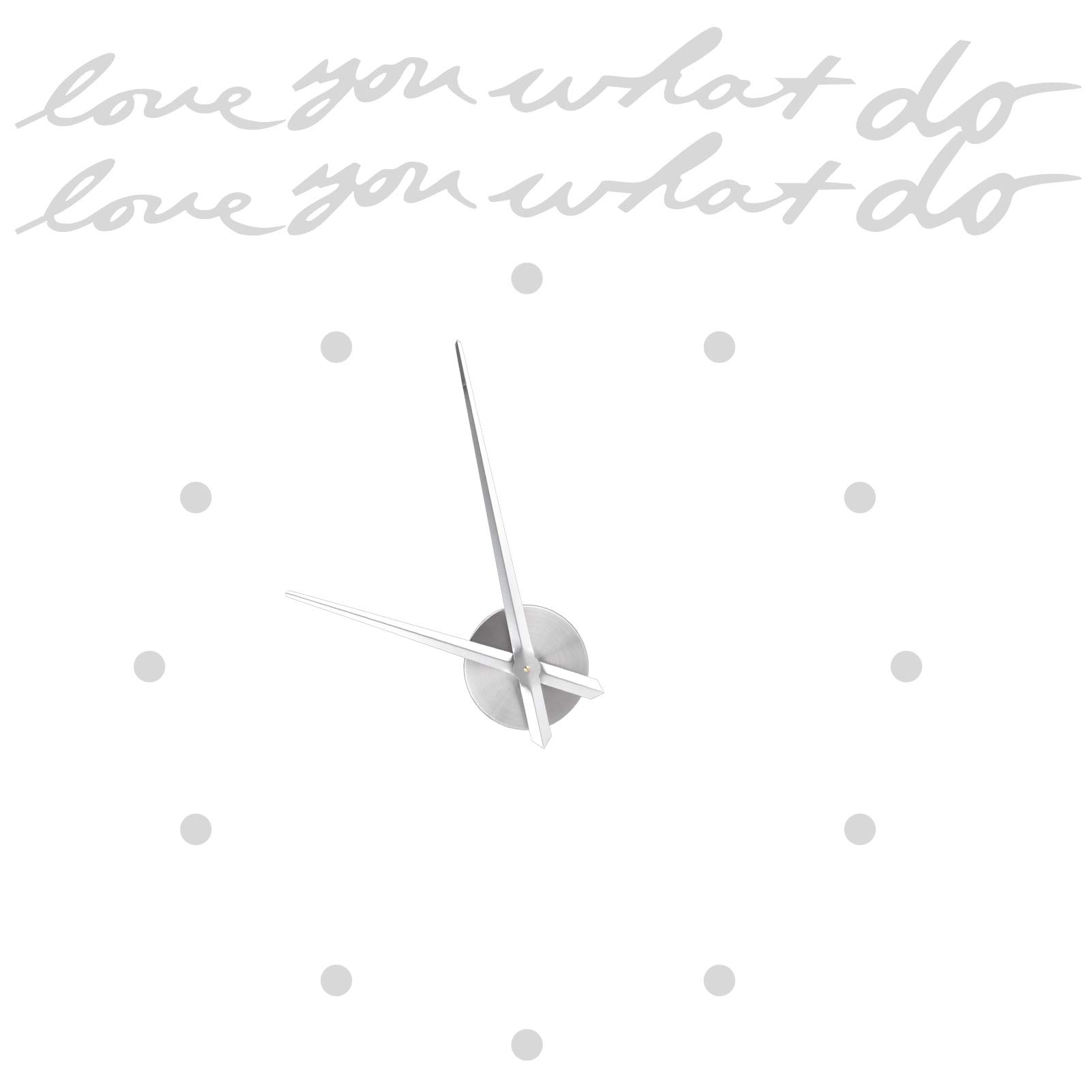 Horloge Murale Bricolage Miroir Argent Autocollant Ajustable Salon Chambre