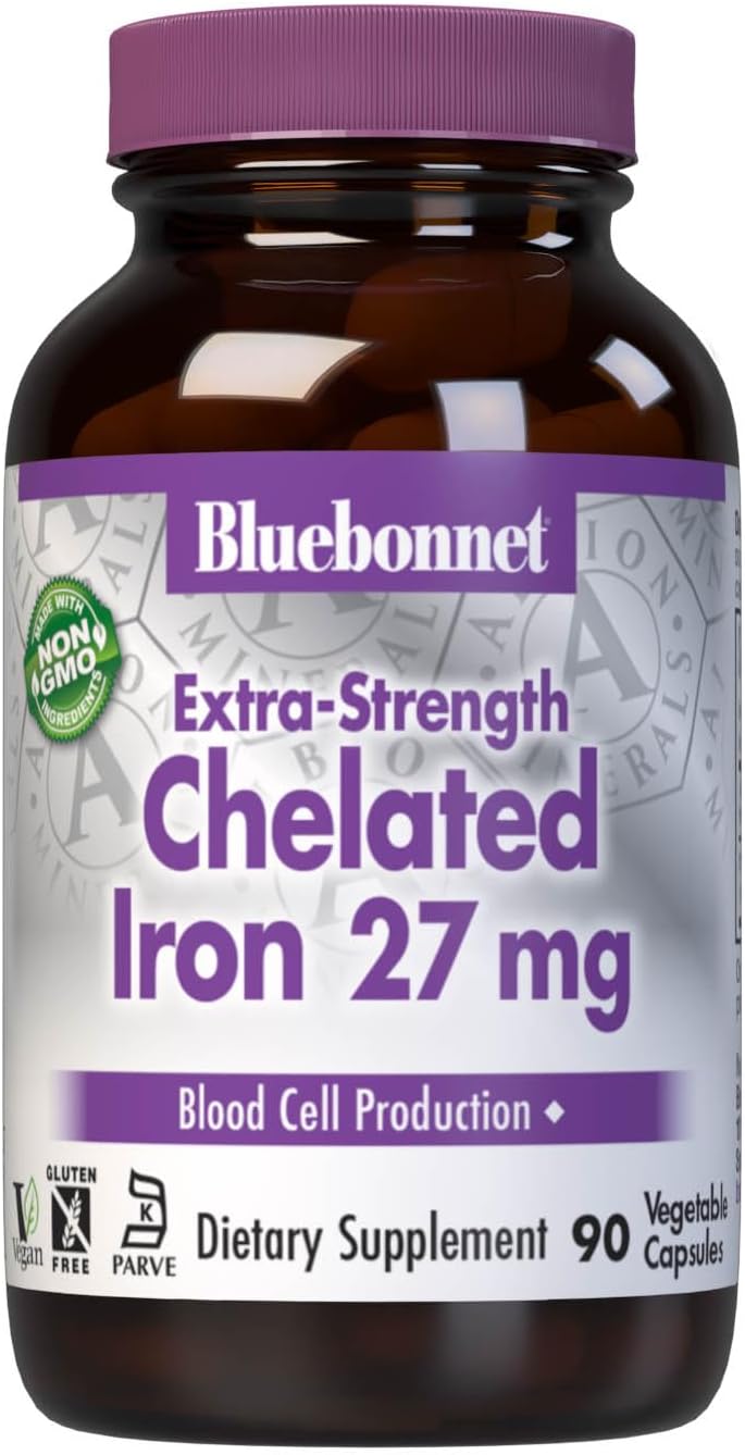Nutrition Blue Bonnet 27 Mg Extra Strength Chelated Iron Capsules