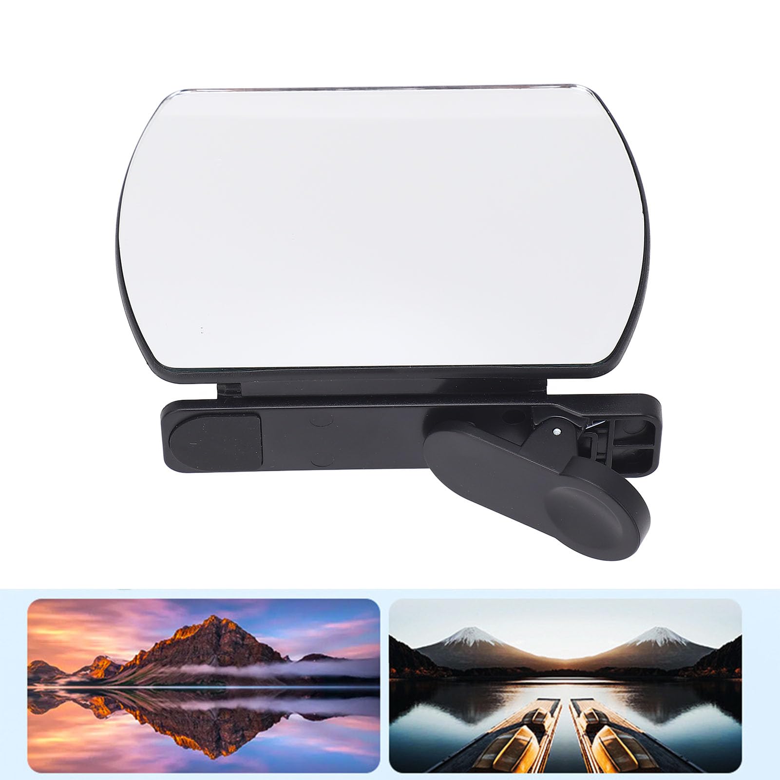 Clip Specchio Per Fotocamera Smartphone - Selfie Mirror Con Custodia E Panno, Per Foto Con Fotocamera Posteriore, Viaggio - 3