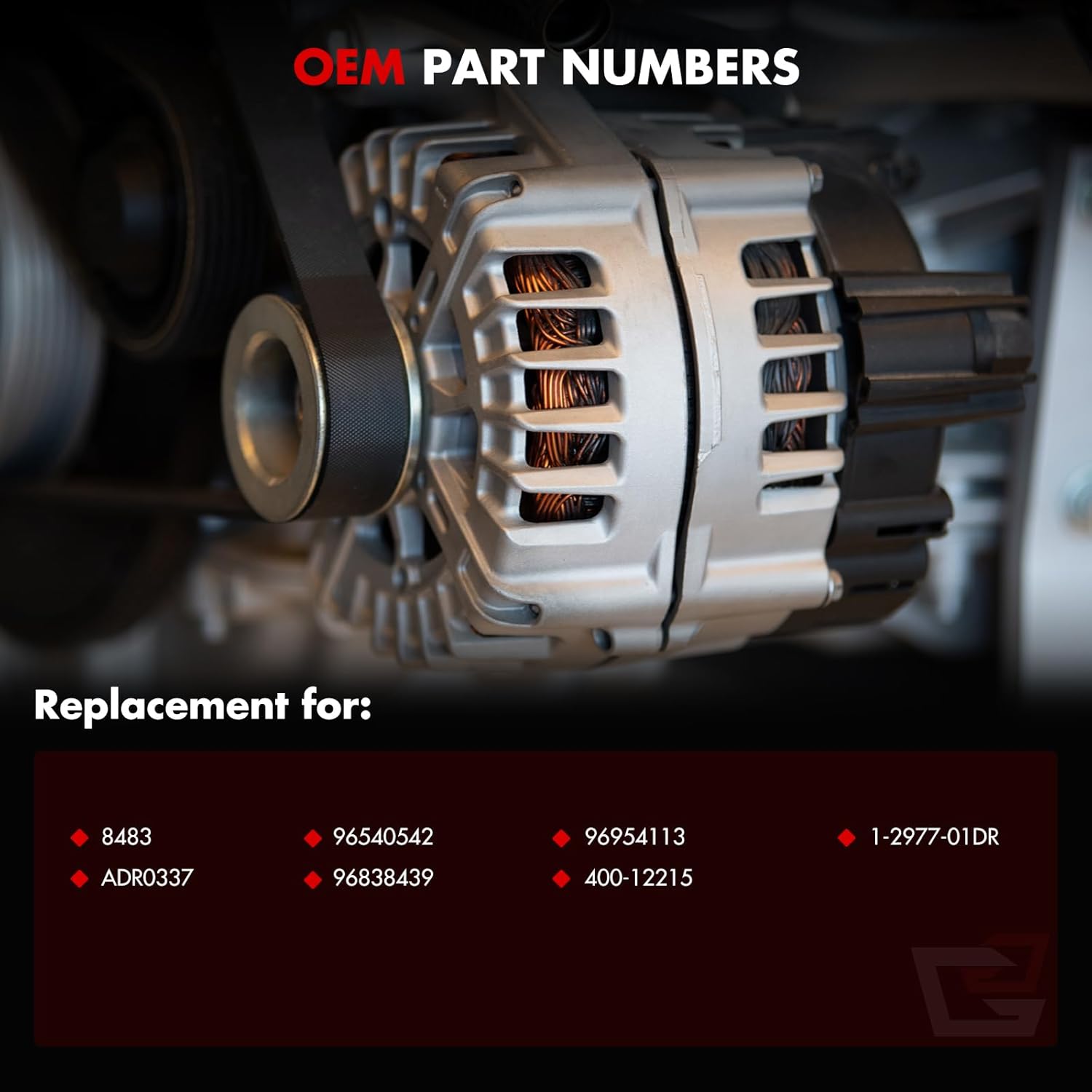 Alternator Fit 1.6L for Chevrolet Aveo 2004-2008 for Chevrolet Aveo5 2006-2008 for Pontiac Wave 2004-2008 for Suzuki Swift+, GDSMOTU Alternator Replace 8483 ADR0337 400-12215
