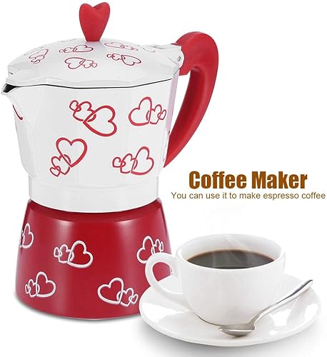 Miniatura 2 de Fdit Cafetera, Aleación de Aluminio Mocha Cafetera Estufa Cafetera Cafetera Percolador Cafetería Herramientas Para Oficina en Casa (L)
