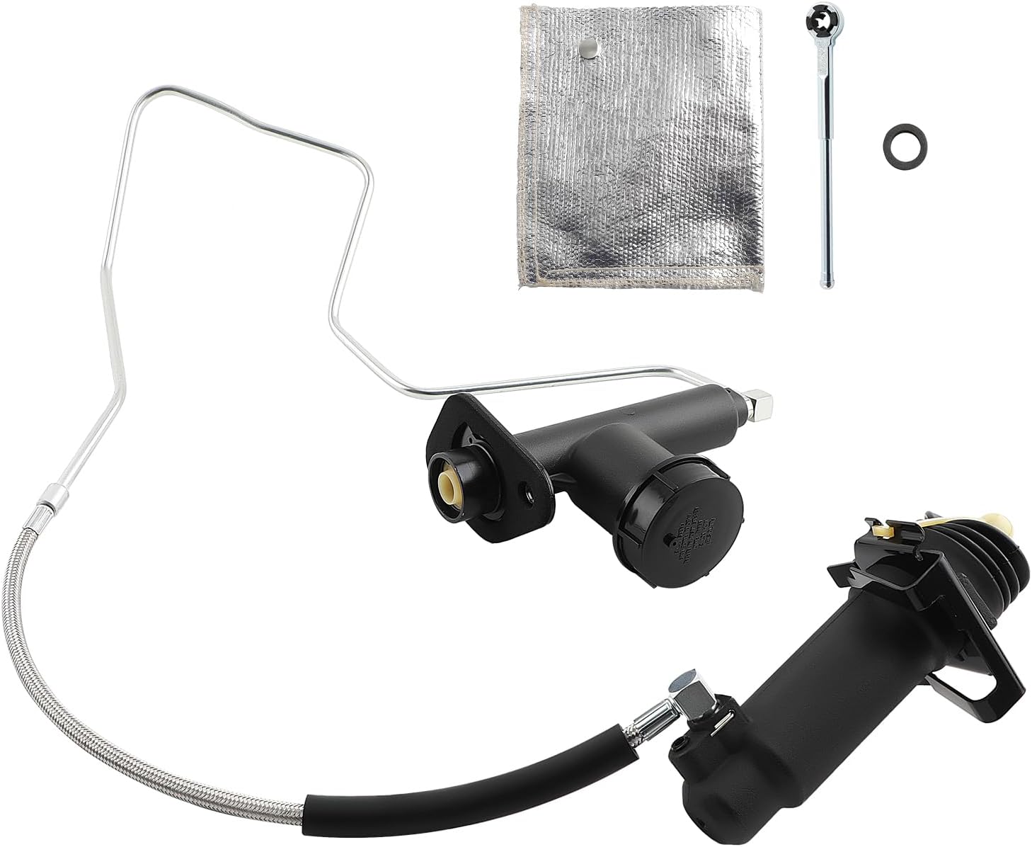 maXpeedingrods CC649005 Pre-Filled Clutch Master Cylinder and Slave Cylinder Assembly for Ford F350, F250 HD, F Super Duty, F59 1993-1997, 136.65513 (V8 7.3L 7.5L Only)