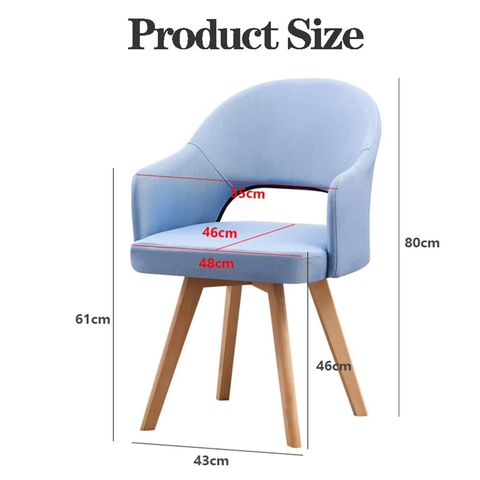 Sedie da pranzo imbottite girevoli a 360°, con gambe in legno massello, eleganti poltrone per camera da letto e sala da pranzo, design moderno con schienale cavo