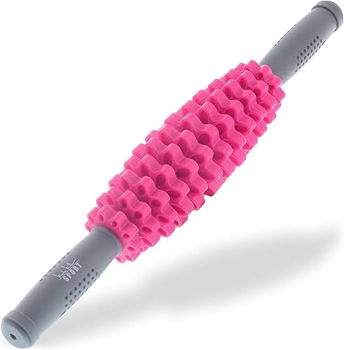 Nicole Miller - Rodillo muscular, 16.5 pulgadas, masaje corporal en la parte trasera de la pierna, rodillo muscular para aliviar el dolor muscular