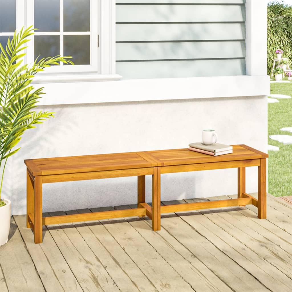 outdoor acacia wood bench