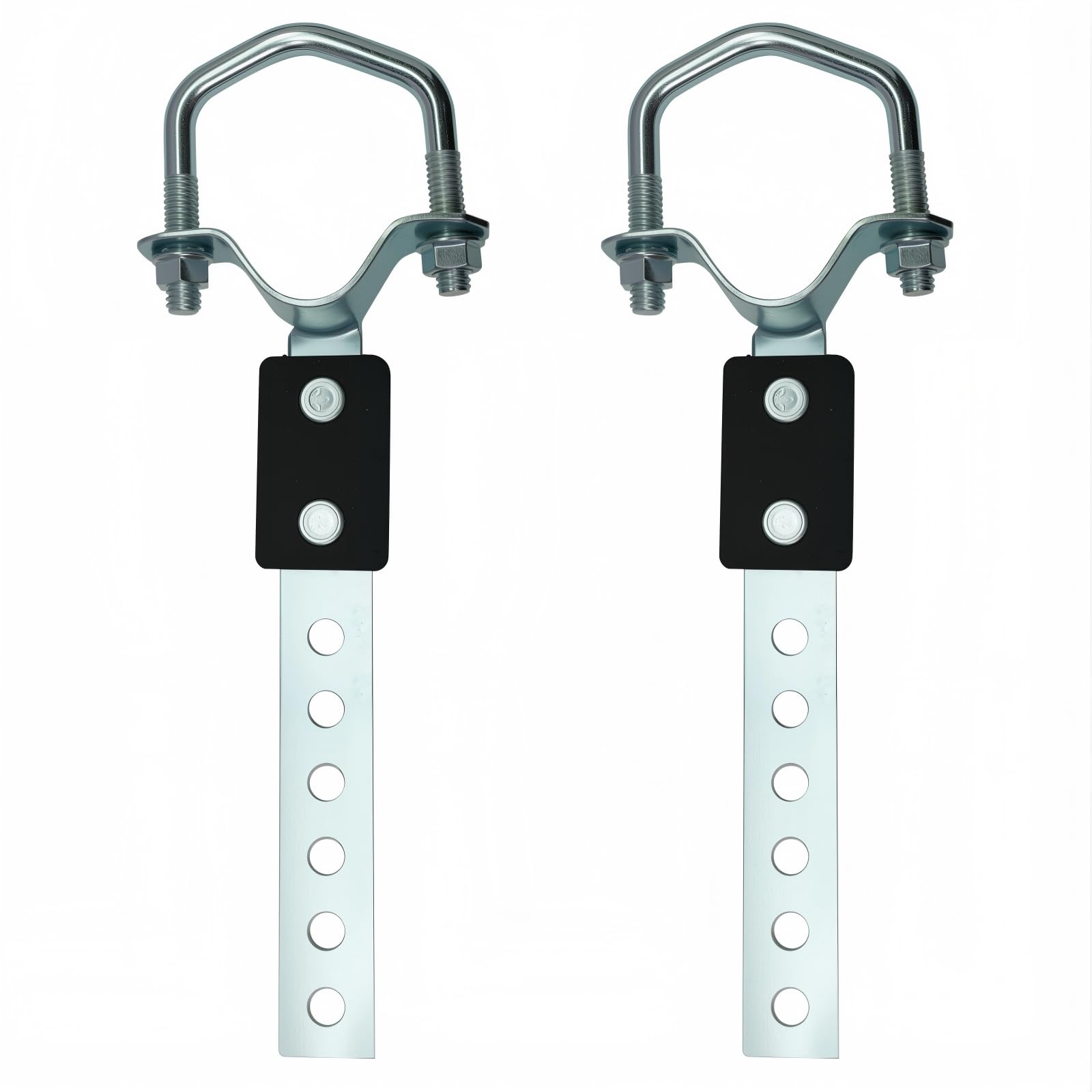 2pcs Heavy Duty Muffler Exhaust Hangers，Universal Exhaust Flexible Swivel Tail Pipe Hanger with Heavy Reinforced Rubber Pad,Heat Resistant Exhaust