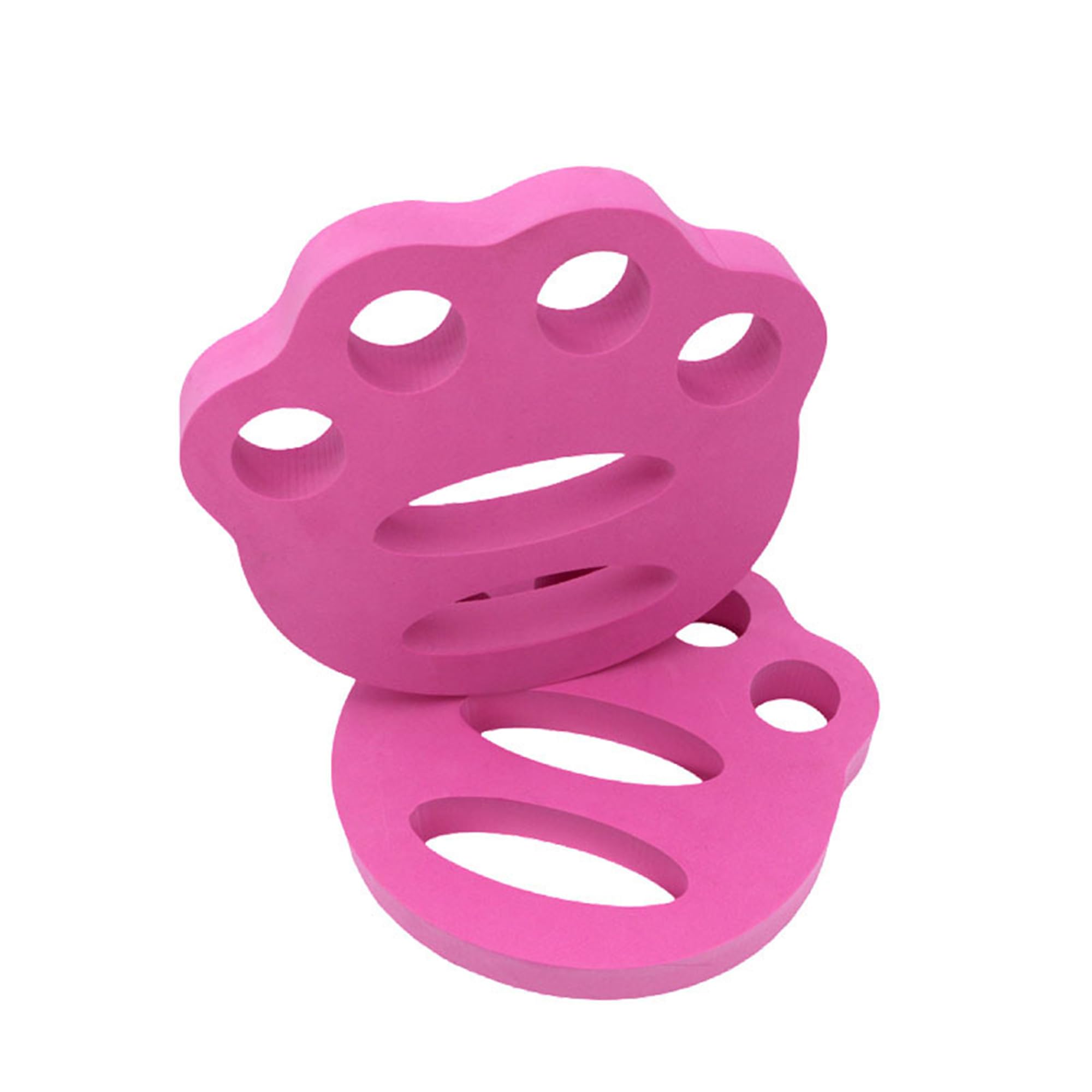 YZNLOQ 2 PCS Water Exercise Discs,Eva Foam Water Hand Discs for Pool Exercise Resistance Water Weights,Water Aerobic Equipment Hand Held Swim Disc for Water Exercise,Swimming Beginner (Rose Red)