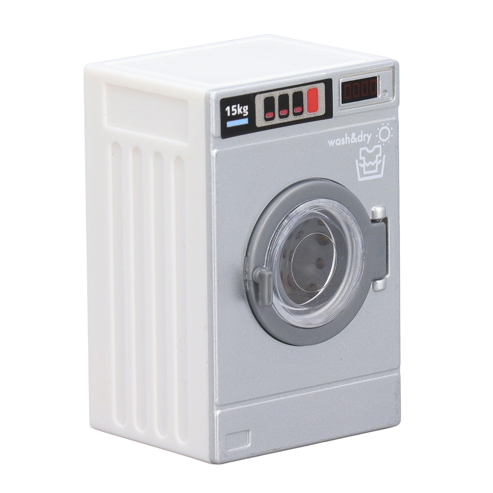 WESIEVYA Lavadora En Miniatura 1:12 De Metal – Modelo De Juguete Con Puerta Giratoria Y Tambor – Ideal Para Casa De Muñecas Y Juego Creativo
