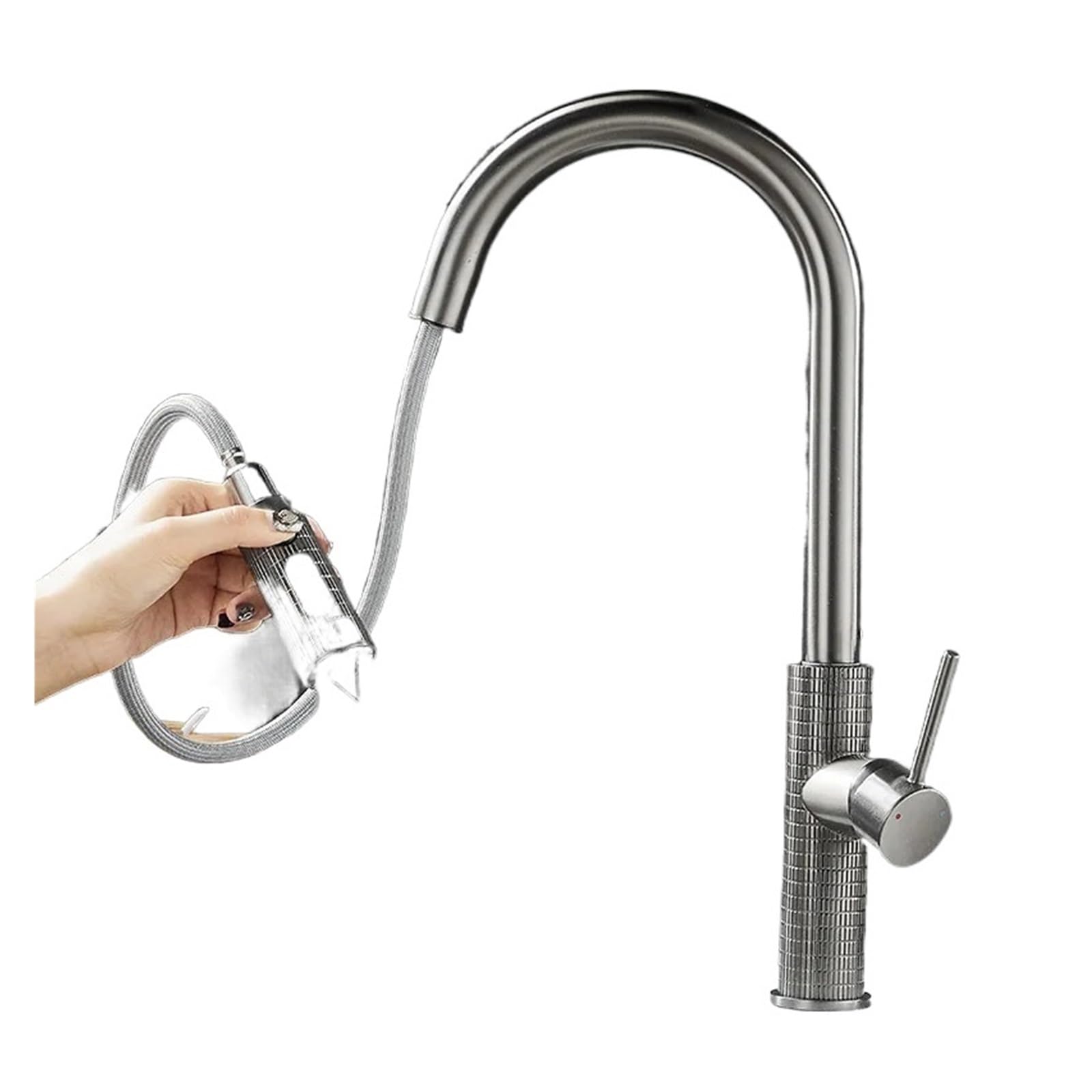 Robinet de cuisine cascade MRKU extractible en laiton pour éviter les éclaboussures