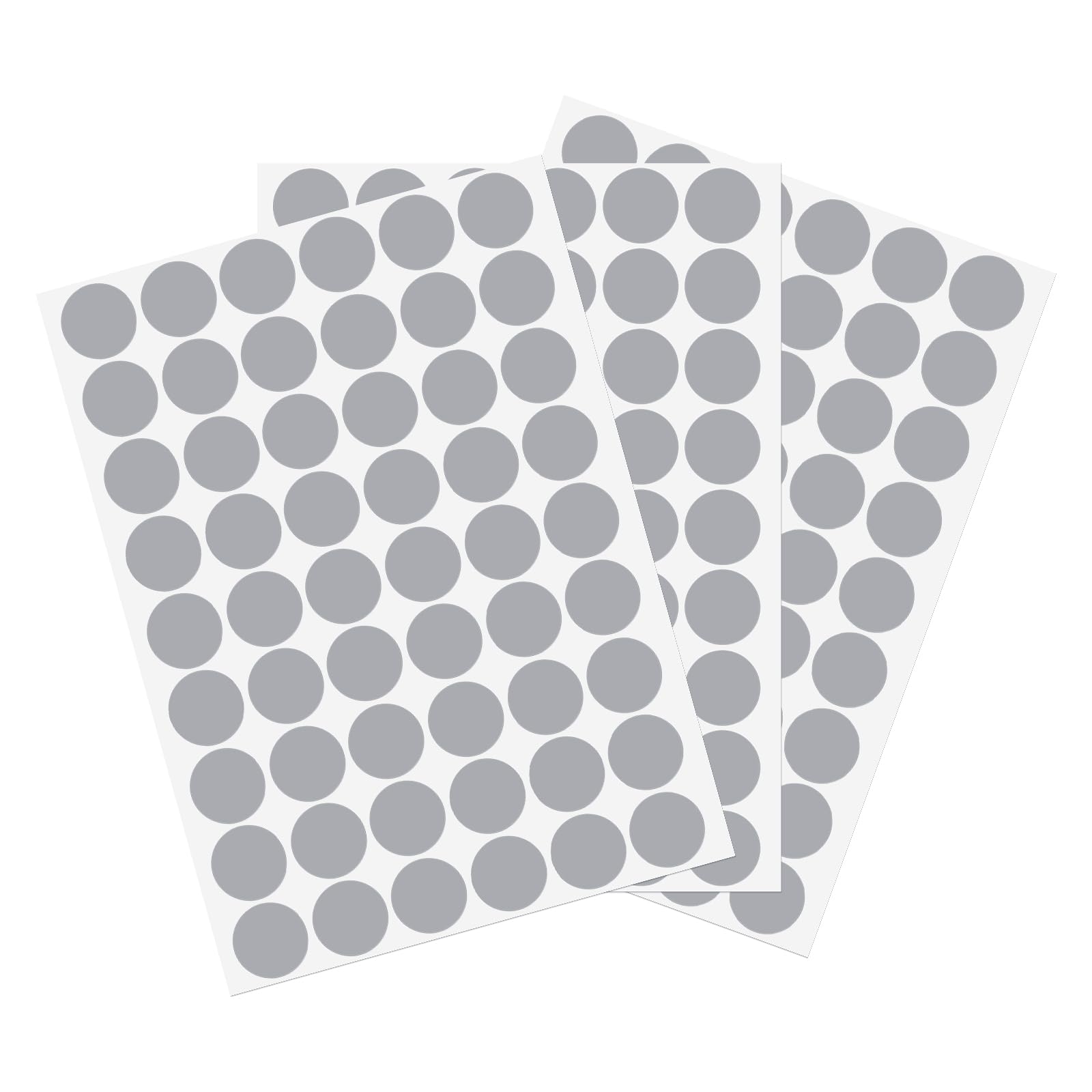 Autocollants trous de vis en PVC gris 21mm uxcell pour meuble 162 pcs