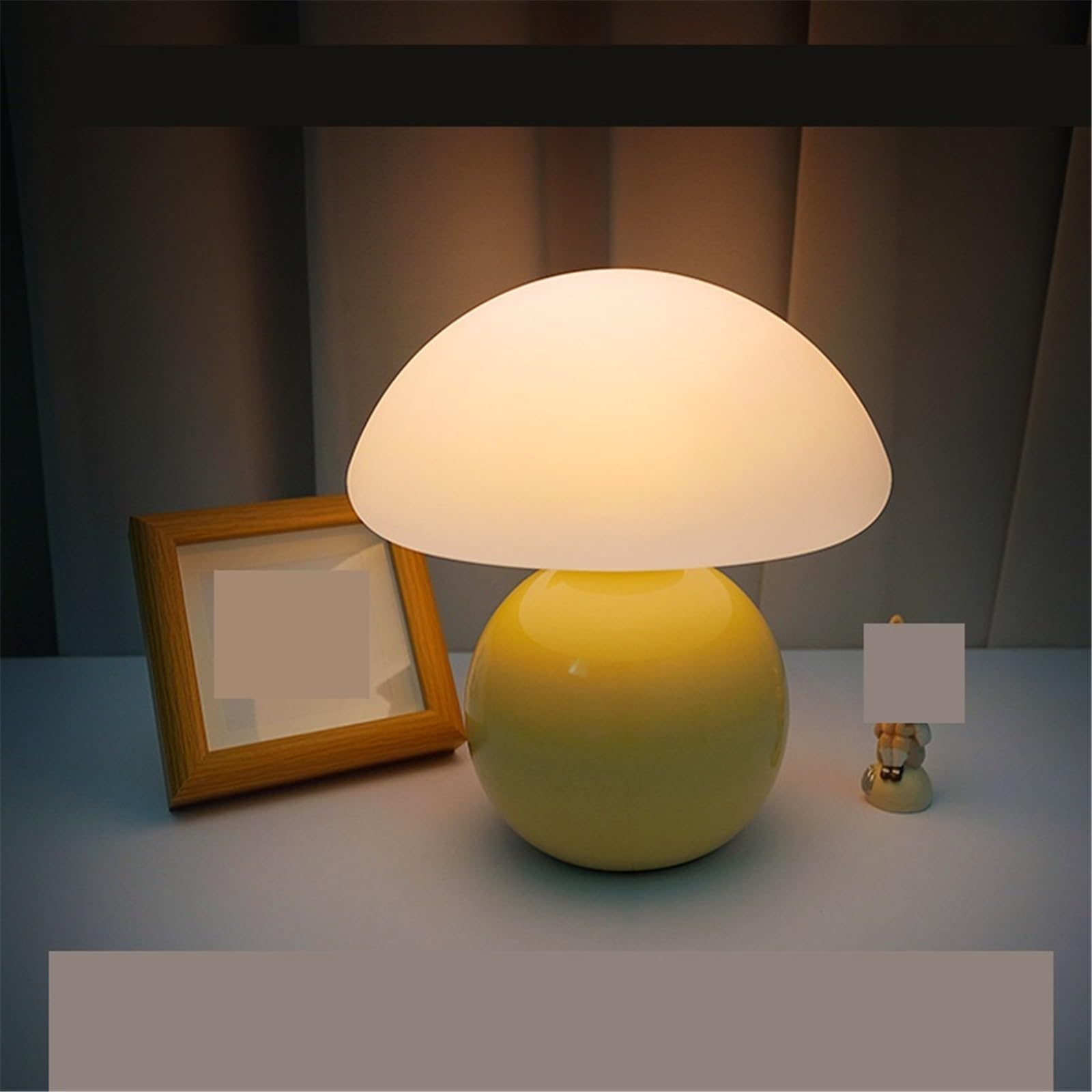 GLigeT Luz De Nocturna Lámpara de mesa bonita for dormitorio, mesita noche, decoración, ambiente estudio(Blanco)