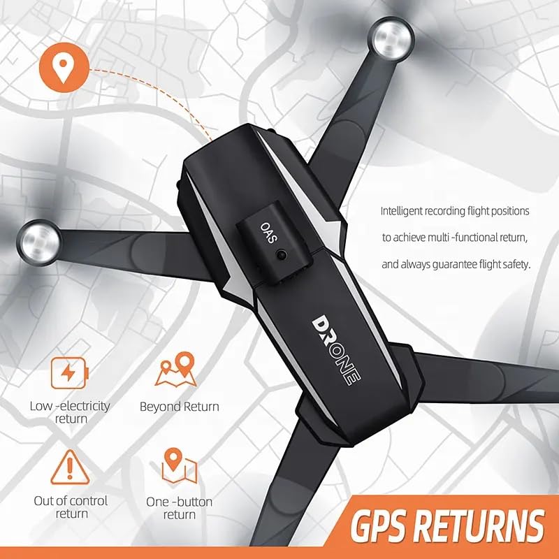 Image of Heattack Olly'S-Drone-With-4K-Camera-Wifi-FPV-1080P-HD-Dual-Foldable-RC-Drone-Altitude-Hold-Headless-Mode-Visual-Positioning-Auto-Return-App-Control-Multicolor-4 (DN11)