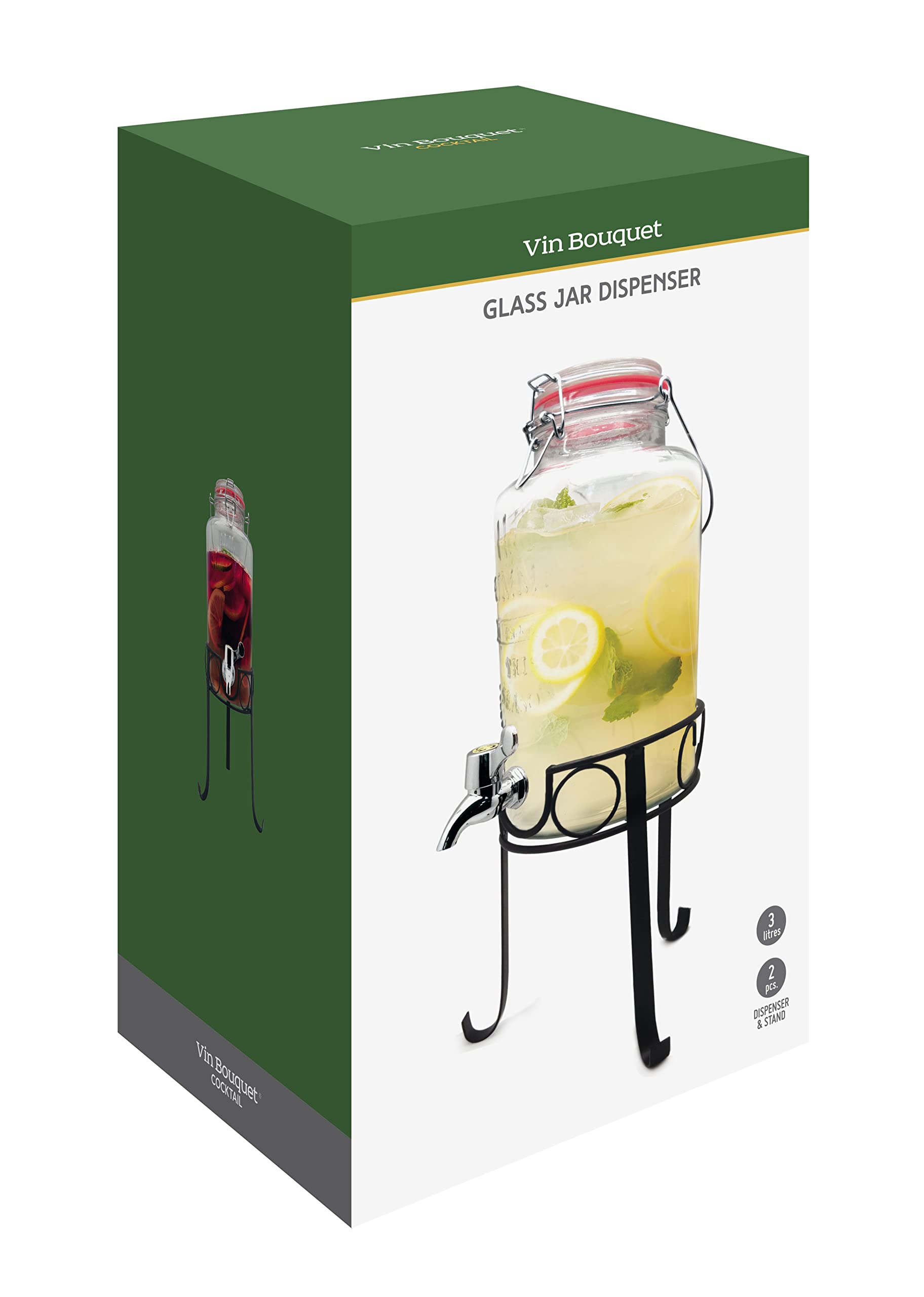 Nerthus FIH 285 - Dispenser da 3 litri con supporto
