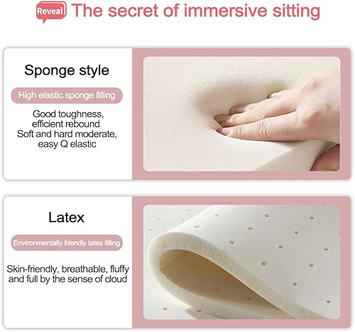 Miniatura 5 de XUEGW Silla de oficina en casa, silla de computadora con respaldo medio tapizado moderno copetudo, silla de trabajo para computadora giratoria de