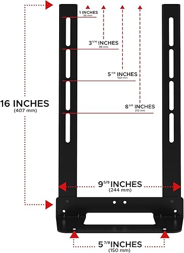 Miniatura 8 de Sound Bass Beam TV Mount, Compatible with Generation 1 & 2 Sonos Beam Mounting Bracket for TV, Black, Full Hardware Kit Included, Beam Soundbar Negro