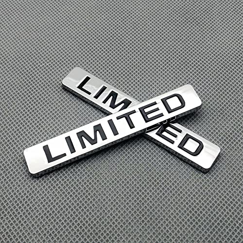 Kit 2 Pieces Limited Door Trunk Window Emblem Fender Trim Auto Body Side Wing Suv (Chrome Black) #TOP2