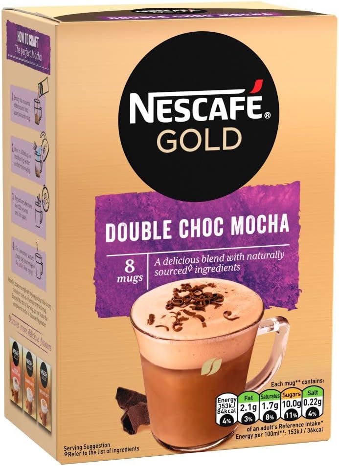 Nestle Nescafe Gold Instant Coffee - Nescafe Mocha - 4 boxes x 8 sachets / Box
