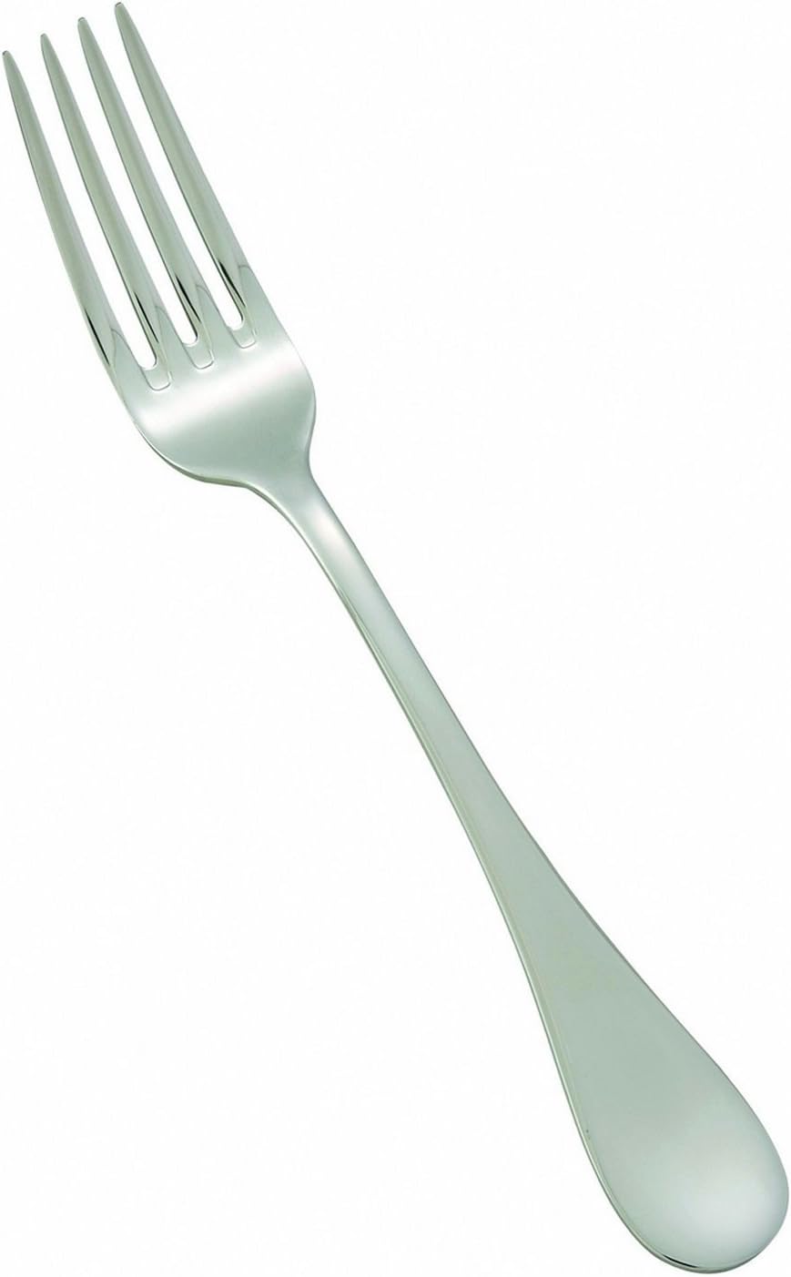 Winco Venice Stainless-Steel Salad Fork, Extra Heavyweight, 7.75" (12 Pack)
