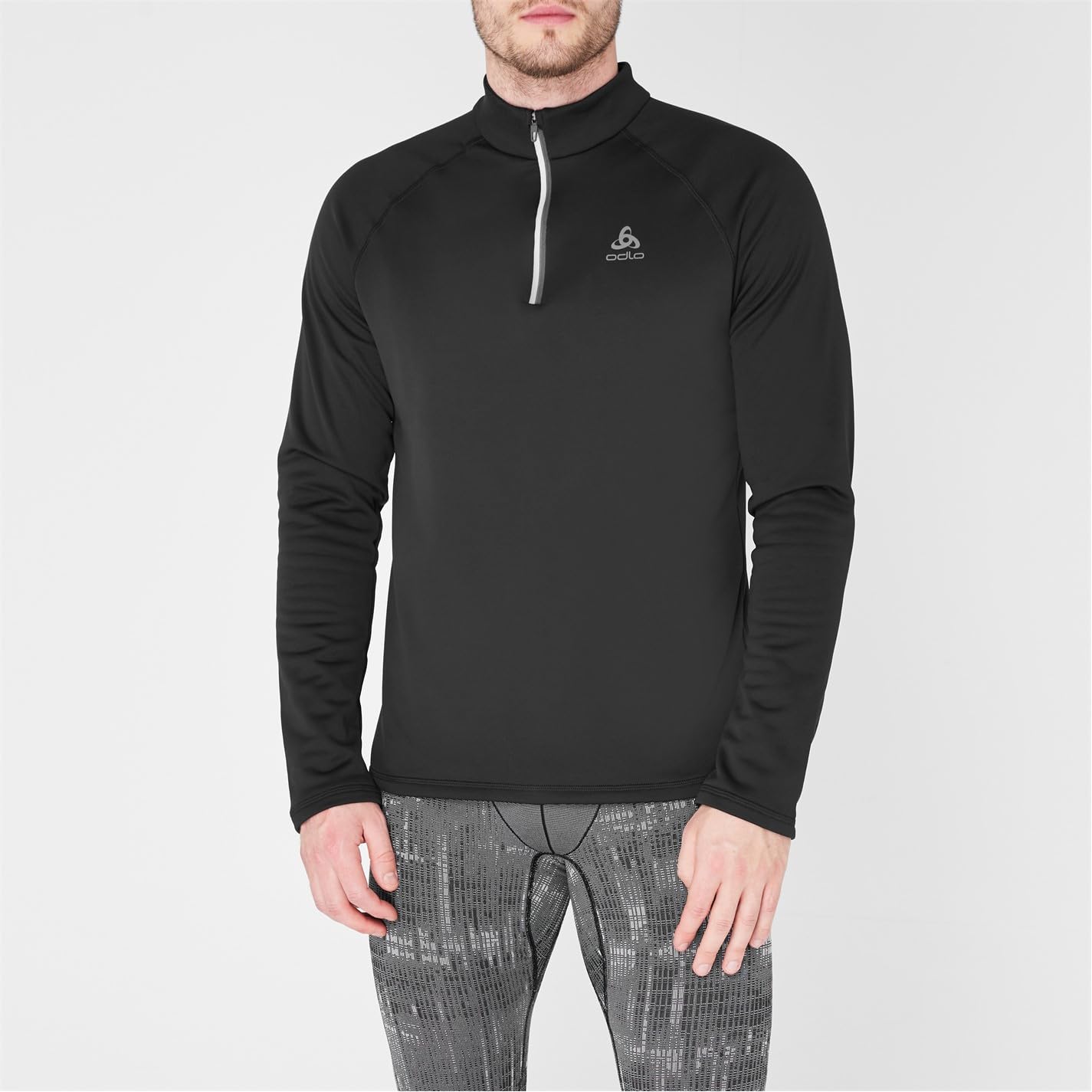 Odlo Uomo Maglia a Maniche Lunghe con Zip BESSO