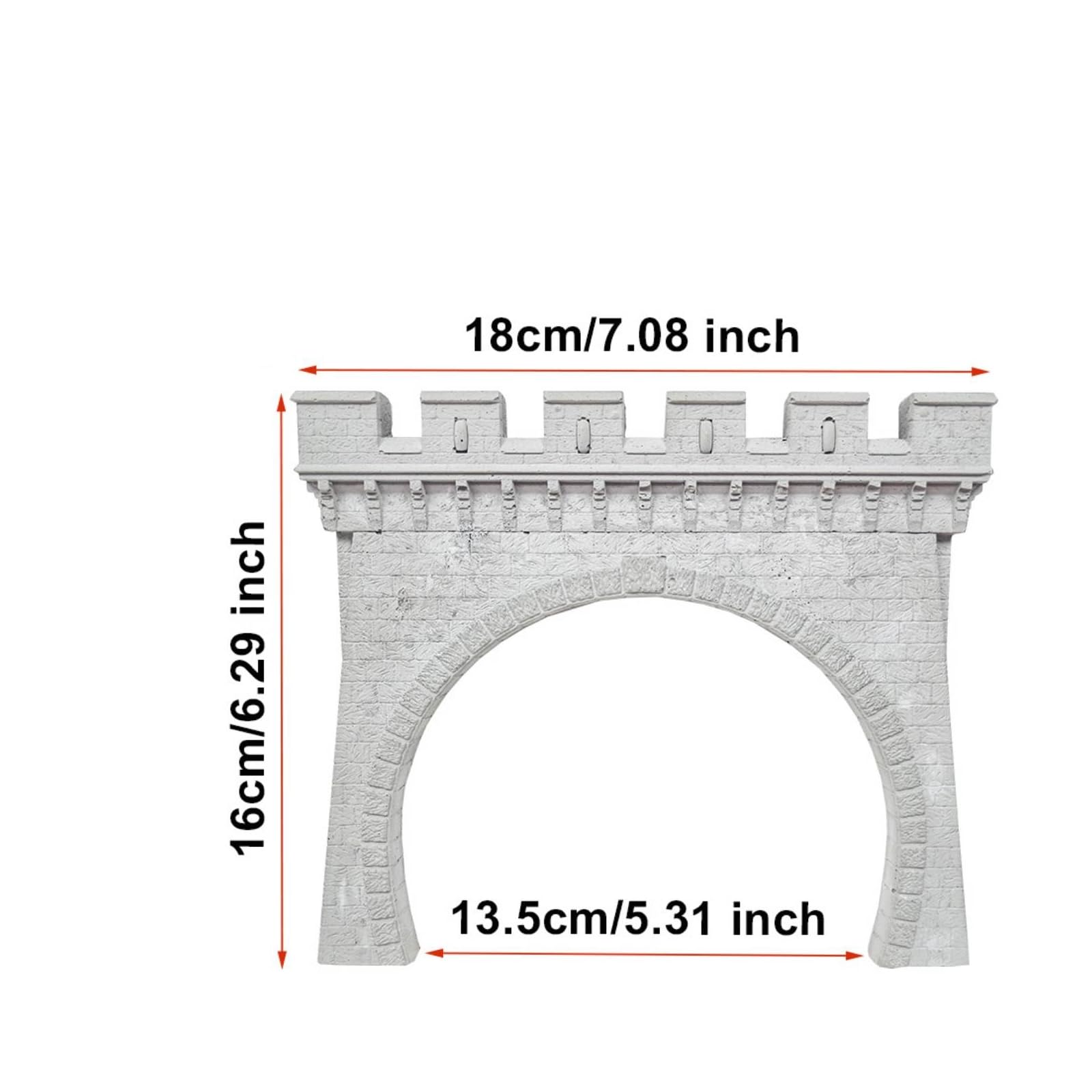 Baoblaze Arco Passaggio Ferroviario in Gesso con Muro di Sostegno E Apertura Tunnel per Modellismo su Ridotta atto per Realizzazione di Paesaggi in Miniatura E Scenari per Treni Modello, style to 2