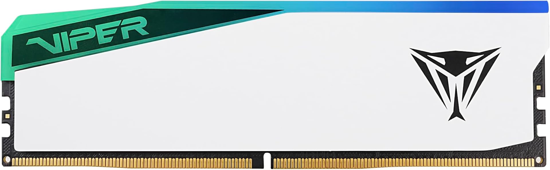 Patriot Viper Elite 5 RGB DDR5 RAM 32GB (1X32GB) 6000MT/s CL30 UDIMM Desktop Gaming Memory Module- PVER532G60C30W