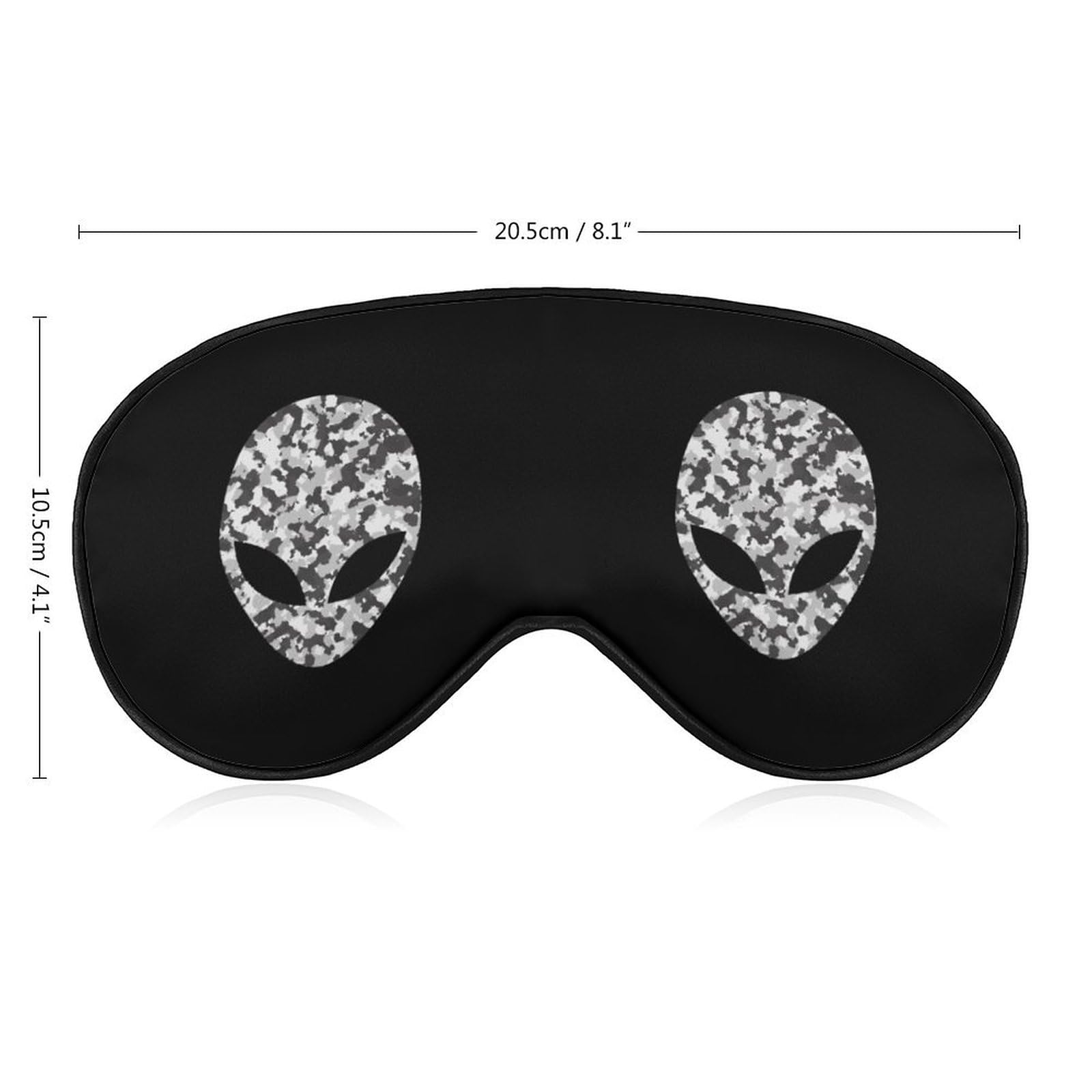Camouflage Aliens Sleep Mask Eye Shade Cover Adjustable Strap for Travel Lunch Break Women Men