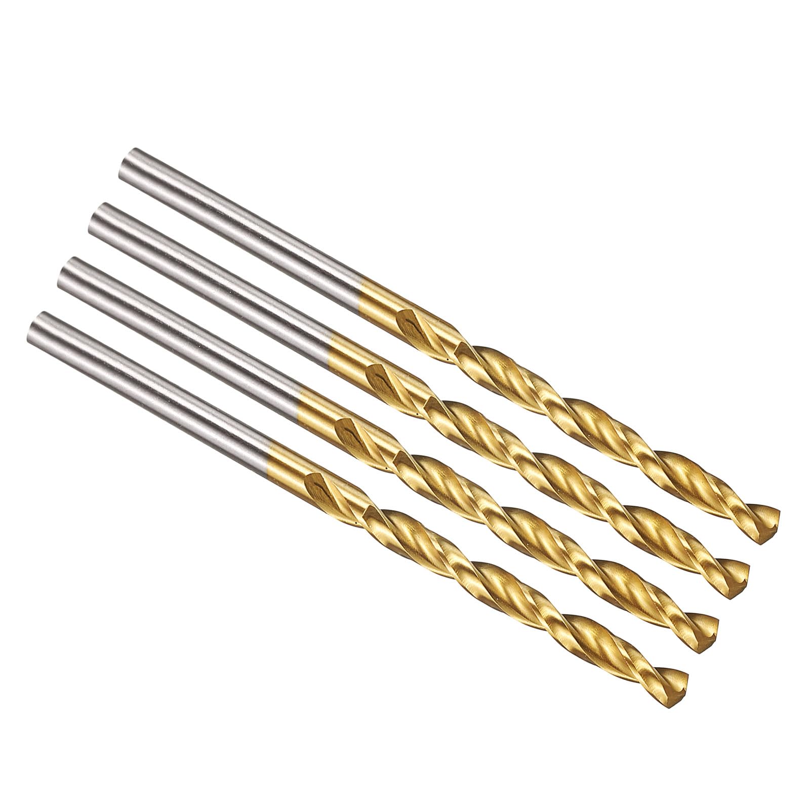 PATIKIL 2.5mm Drill Bit, M42 8% Cobalt High-Speed Steel Jobber Straight Shank 135° Titanium Nitride (TiN) Coated for Hard Metal Stainless Steel - 4 Pack — image 1
